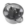 Stainless Steel 4-Quart Dutch Oven with 3-Section Dividers and Lid